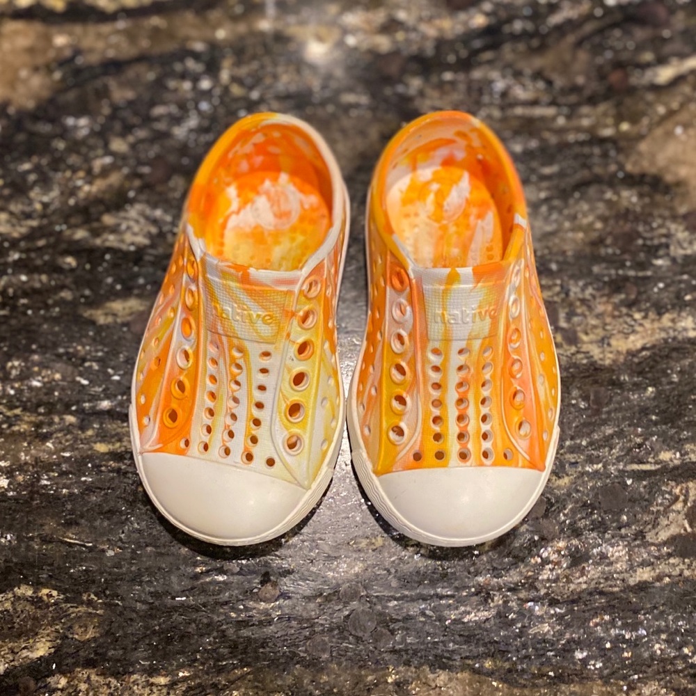 Native Jefferson sunset orange marbled C4 Baby/Tod